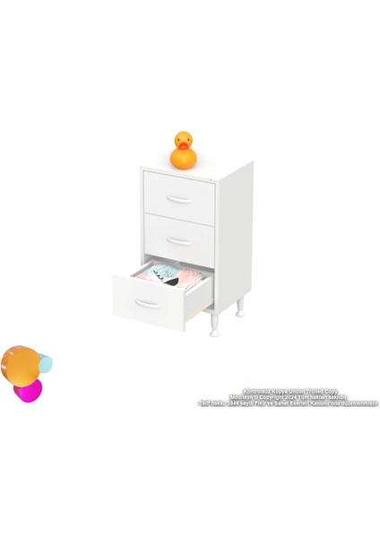 Magno 3'lü Çekmece Banyo Dolabı 50 cm Çok Amaçlı Çekmecelerle Daha Düzenli 50x75x32,5 cm fırsatları