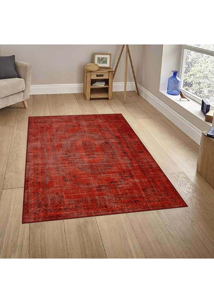 Sants Göbekli Kırmızı Polyester ve Pamuklu Yıkanabilir Kaydırmaz Taban Dijital Baskı Halı fiyatları