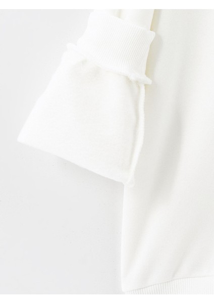 Yeni Sezon Bisiklet Yaka Baskılı Kız Çocuk Sweatshirt fırsatları