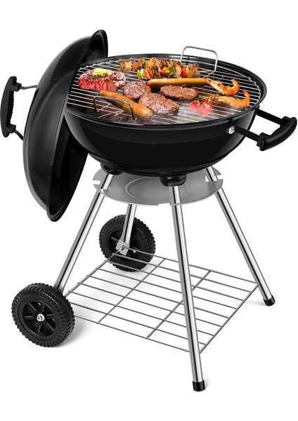 Barbekü Mangal Ayaklı Köürlü Mangal 44CM Bahçe Piknik