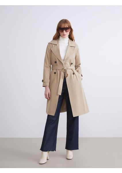 Yeni Sezon Kruvaze Yaka Kadın Trençkot fiyatları