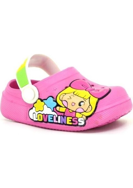 Kız Çocuk Prenses Figürlü Kaydırmaz Kreş Rahat Tabanlı Havuz-Plaj-Tatil-Bahçe Cross Terlik Sandalet