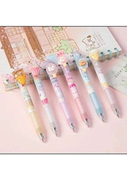 Sanrio Kawaii 3D Figürlü Tükenmez Jel Kalemler Rengarenk Sevimli Okul Öncesi Hediyelik KALEMLER1ADET