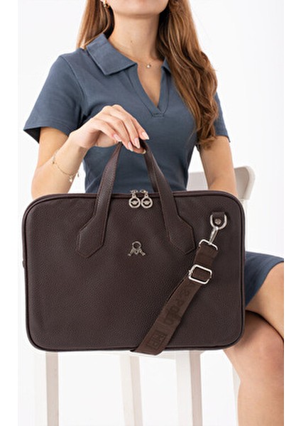 Laptop Tablet ve Evrak Çantası Şık El ve Omuz Çantası