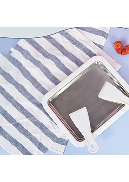 Sgerste Dondurma Makinesi Anında Dondurma Rulo Tava, 2 Spatula Ile, Kendin Yap Dondurma Rulo Tabağı, Çocuklar Için, Aile Dondurulmuş Yoğurt Makinesi Milkshake Tavası fiyatları