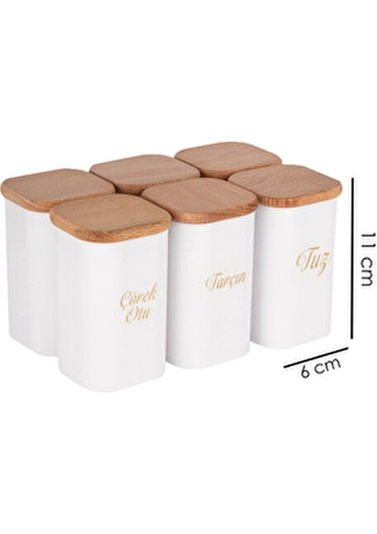 12'li 300 ml Vakumlu Bambu Ahşap Kapaklı Porselen Görünümlü Akrilik Baharatlık Etiket Hediyeli modelleri