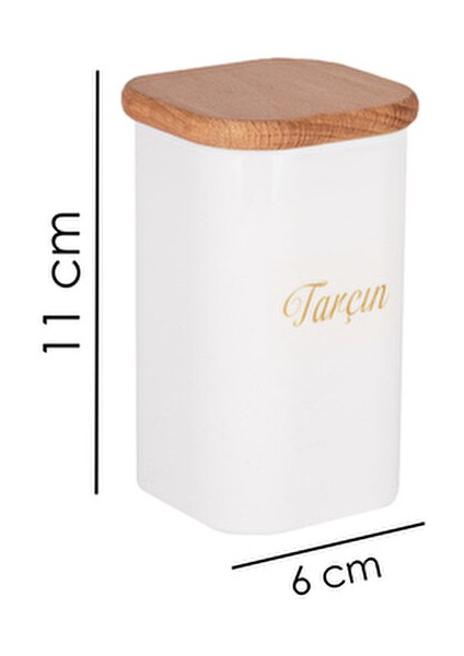12'li 300 ml Vakumlu Bambu Ahşap Kapaklı Porselen Görünümlü Akrilik Baharatlık Etiket Hediyeli fırsatları