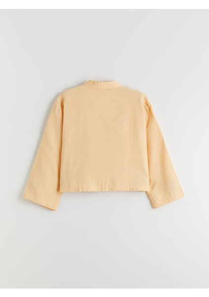 Yeni Sezon V Yaka Oversize Müslin Kadın Kimono fiyatları