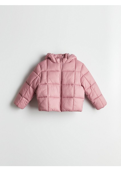 Yeni Sezon Kapüşonlu Kız Çocuk Şişme Mont