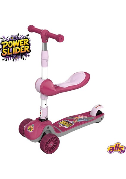 Power Slider Oturaklı Işıklı Katlanabilir Scooter