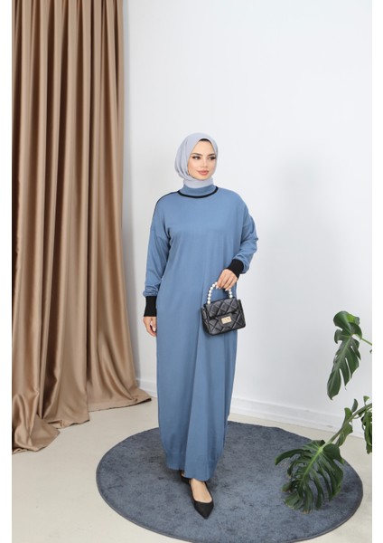 Çift Renk Merserize Elbise