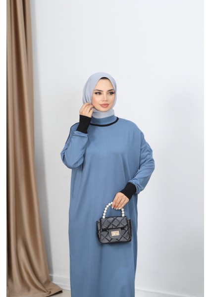 Çift Renk Merserize Elbise modelleri