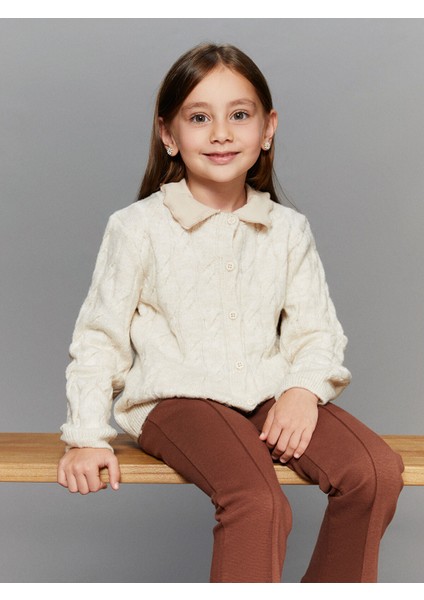 Yeni Sezon Örgü Desenli Kız Çocuk Hırka