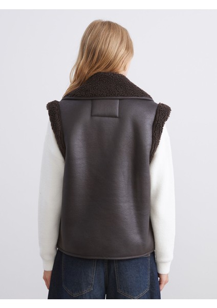 Yeni Sezon Biker Yaka Kadın Süet Yelek indirimleri