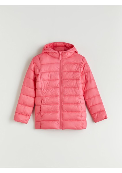 Yeni Sezon Kapüşonlu Kız Çocuk Şişme Mont