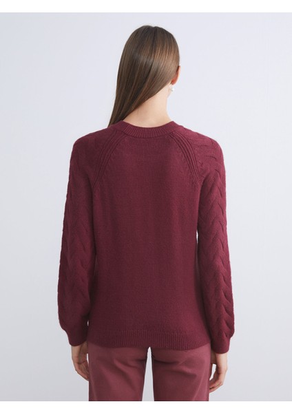 Yeni Sezon Bisiklet Yaka Kendinden Desenli Kadın Triko Kazak fırsatları