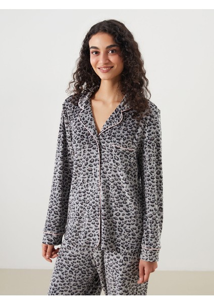 Yeni Sezon Leopar Desenli Kadife Kadın Pijama Takım fiyatları