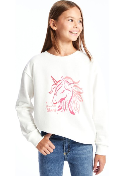 Yeni Sezon Bisiklet Yaka Kız Çocuk Sweatshirt fiyatları