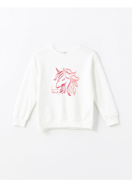 Yeni Sezon Bisiklet Yaka Kız Çocuk Sweatshirt modelleri