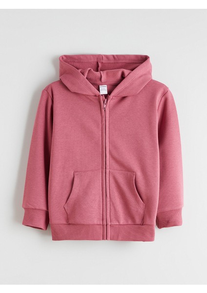 Yeni Sezon Kapüşonlu Uzun Kollu Kız Bebek Fermuarlı Sweatshirt
