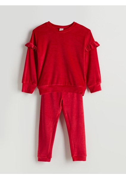 Yeni Sezon Bisiklet Yaka Kız Çocuk Pijama Takımı