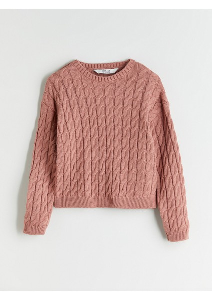 Yeni Sezon Bisiklet Yaka Kız Çocuk Triko Kazak