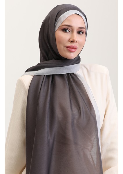 Kehribar Lüks Şal 70274-08 Toprak Gümüş Gri