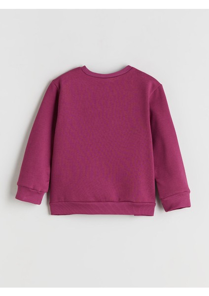Yeni Sezon Bisiklet Yaka Kız Çocuk Sweatshirt 2'li modelleri