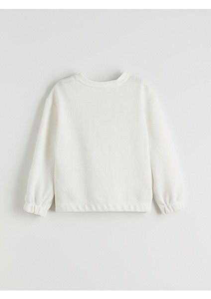 Yeni Sezon Bisiklet Yaka Kız Çocuk Sweatshirt modelleri