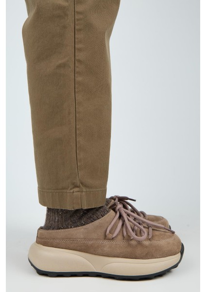 Koralia Kadın Hakiki Deri Sabo Vizon Terlik