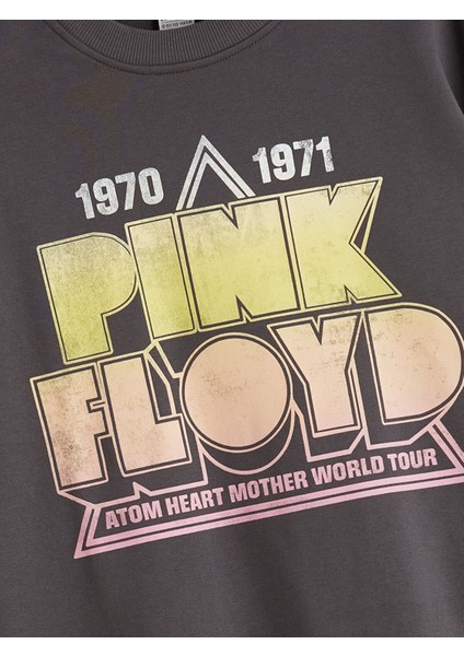 Yeni Sezon Bisiklet Yaka Pink Floyd Baskılı Kız Çocuk Sweatshirt fiyatları