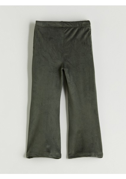 Yeni Sezon Beli Lastikli Ispanyol Paça Kadife Kız Çocuk Tayt modelleri