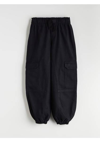 Yeni Sezon Beli Lastikli Kız Çocuk Kargo Jogger Pantolon