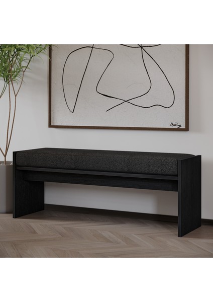 Pearl Bench – Modern Tasarım Antre, Mutfak, Yatak Odası, Balkon Oturma Bankı, Kolay Kurulum - Ahşap Siyah modelleri