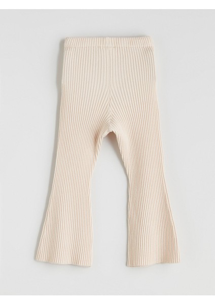 Yeni Sezon Beli Lastikli Ispanyol Paça Kız Çocuk Triko Tayt modelleri