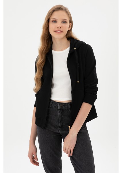 Kadın Siyah Sweatshirt 50313594-VR046