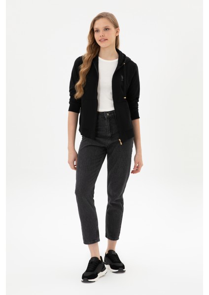 Kadın Siyah Sweatshirt 50313594-VR046 fırsatları