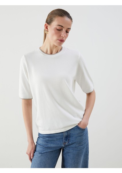 Yeni Sezon Bisiklet Yaka Kadın Triko Kazak