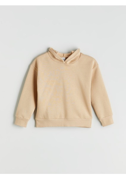 Yeni Sezon Kapüşonlu Basic Kız Çocuk Sweatshirt