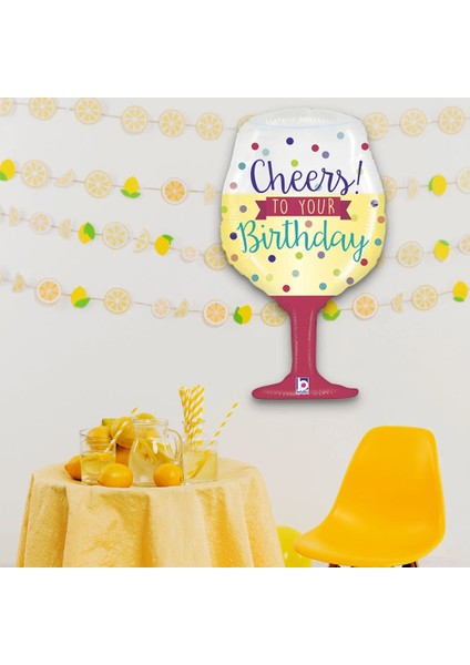 Cheers To Your Birthday Supertrend Folyo Balon 34"