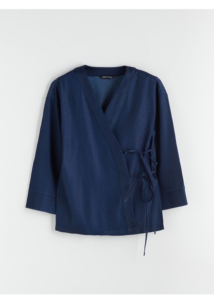 Yeni Sezon Kruvaze Yaka Kadın Kimono indirimleri