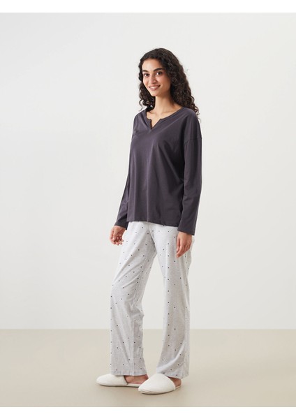 Yeni Sezon Kaçık Yaka Kadın Pijama Üstü modelleri