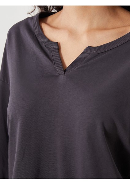 Yeni Sezon Kaçık Yaka Kadın Pijama Üstü fırsatları