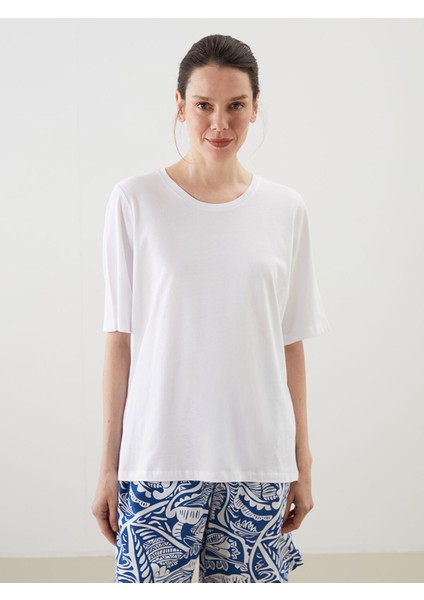 Yeni Sezon Bisiklet Yaka Kadın Tişört