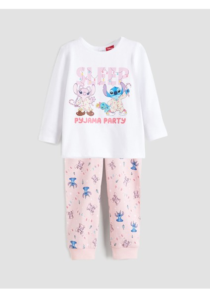 Yeni Sezon Lilo & Stitch Baskılı Kız Çocuk Pijama Takımı