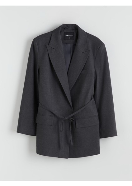 Yeni Sezon Beli Kuşaklı Kadın Blazer Ceket