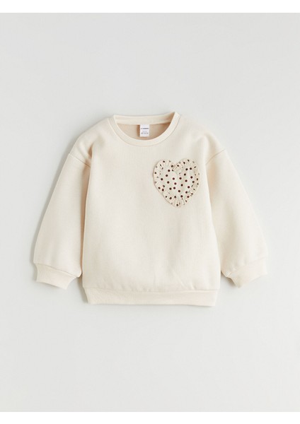 Yeni Sezon Bisiklet Yaka Kız Çocuk Sweatshirt