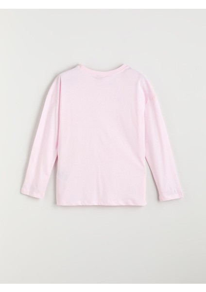 Yeni Sezon Bisiklet Yaka Barbie Baskılı Kız Çocuk Pijama Takımı modelleri