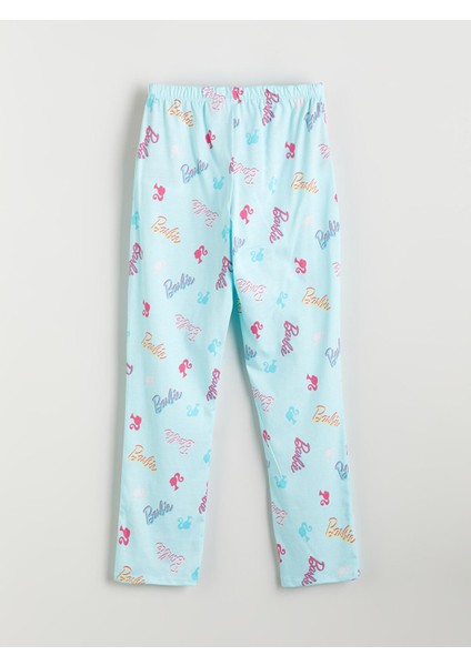 Yeni Sezon Bisiklet Yaka Barbie Baskılı Kız Çocuk Pijama Takımı indirimleri