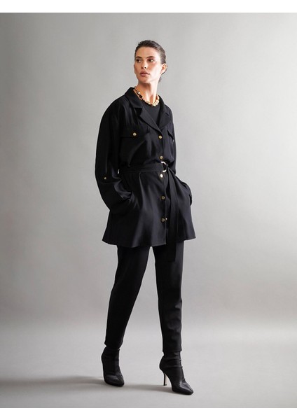 Yeni Sezon Büyük Beden Beli Lastikli Kadın Pantolon